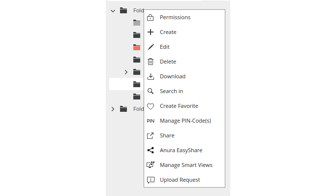 Anura easy share context menu